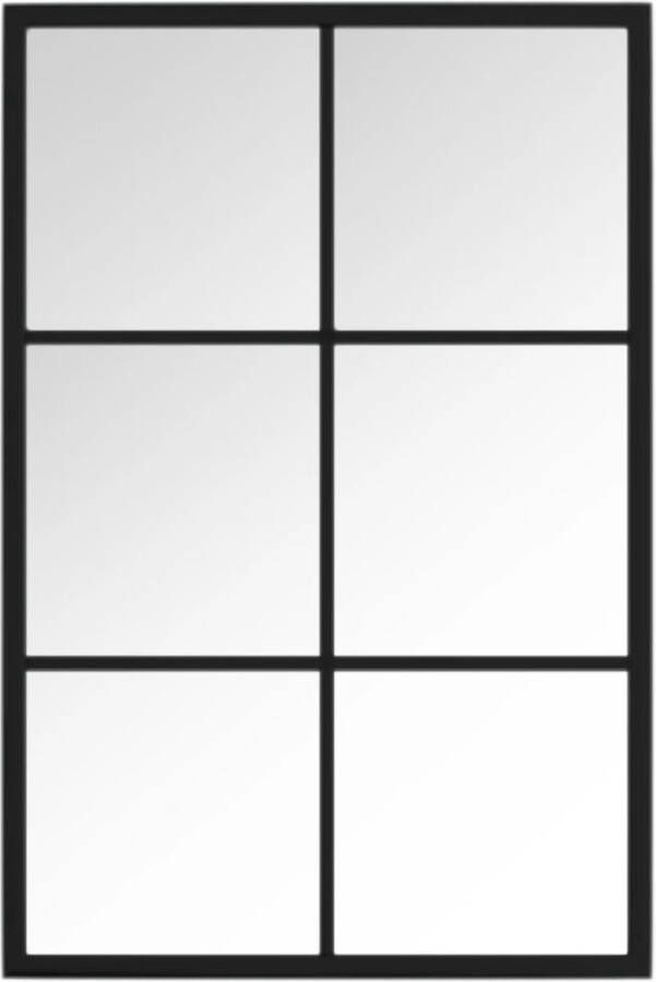 VidaXL -Wandspiegel-60x40-cm-metaal-zwart