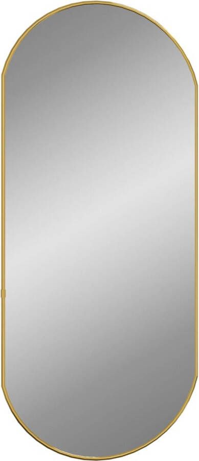 VidaXL -Wandspiegel-80x35-cm-ovaal-goudkleurig