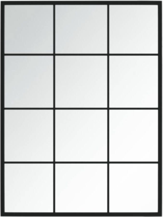 VidaXL -Wandspiegel-80x60-cm-metaal-zwart