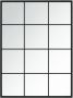 VidaXL -Wandspiegel-80x60-cm-metaal-zwart - Thumbnail 1
