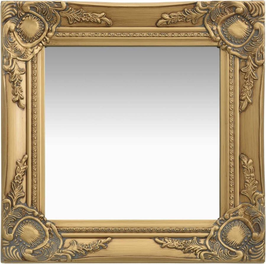 VidaXL Wandspiegel barok stijl 40x40 cm goudkleurig VDXL_320305