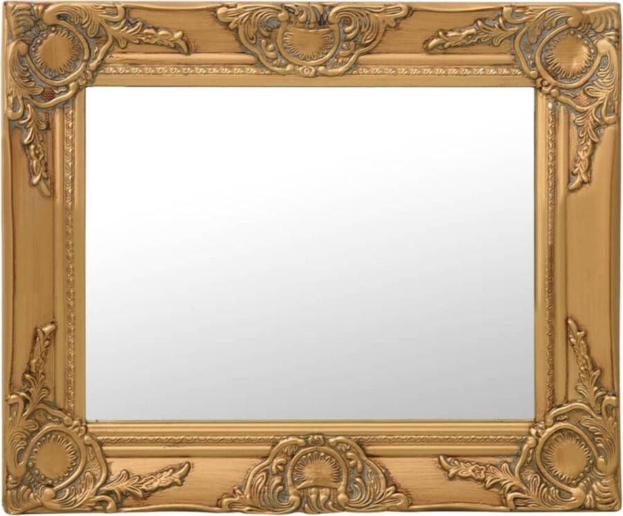 VidaXL Wandspiegel barok stijl 50x40 cm goudkleurig VDXL_320309
