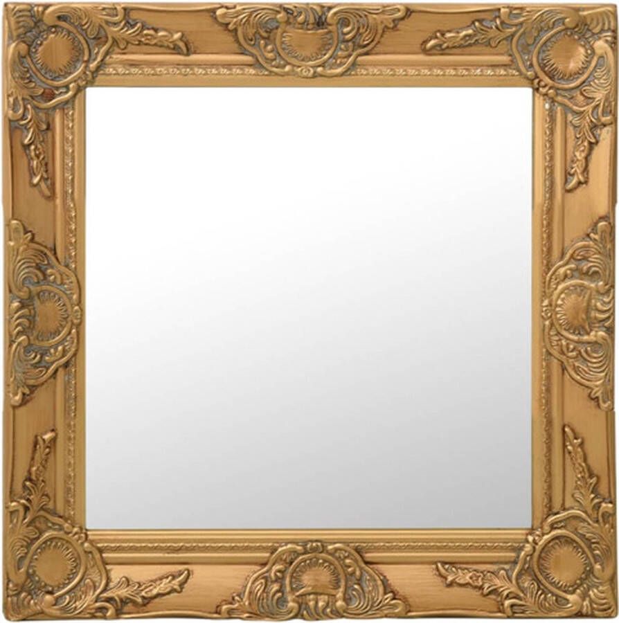 VidaXL Wandspiegel barok stijl 50x50 cm goudkleurig VDXL_320313