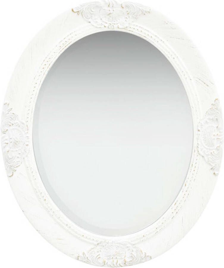 VidaXL Wandspiegel barok stijl 50x60 cm wit VDXL_320348