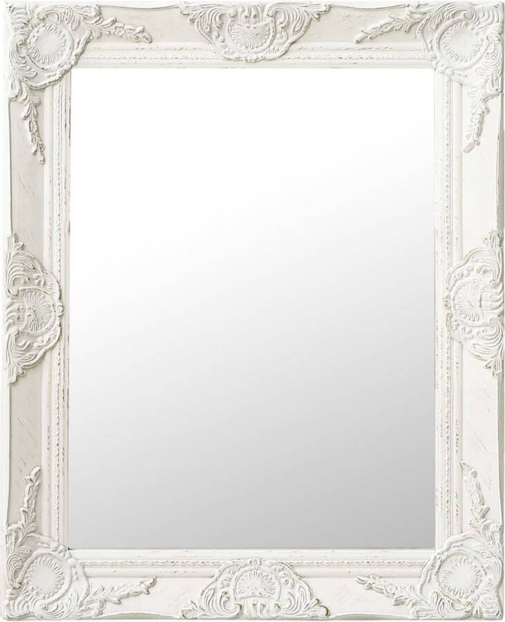 VidaXL -Wandspiegel-barok-stijl-50x60-cm-wit