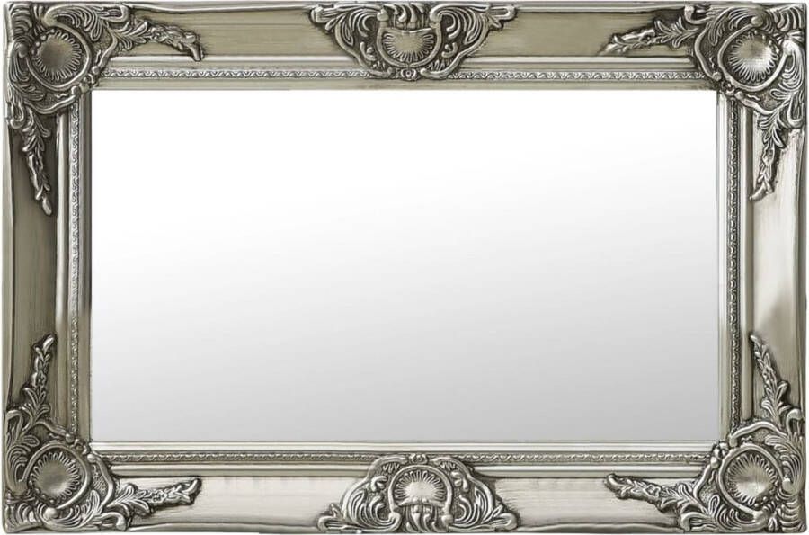 VidaXL Wandspiegel barok stijl 60x40 cm zilverkleurig VDXL_320330