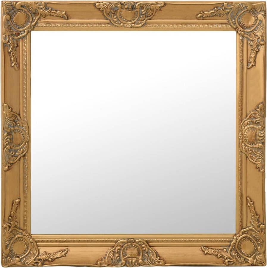 VidaXL Wandspiegel barok stijl 60x60 cm goudkleurig VDXL_320333