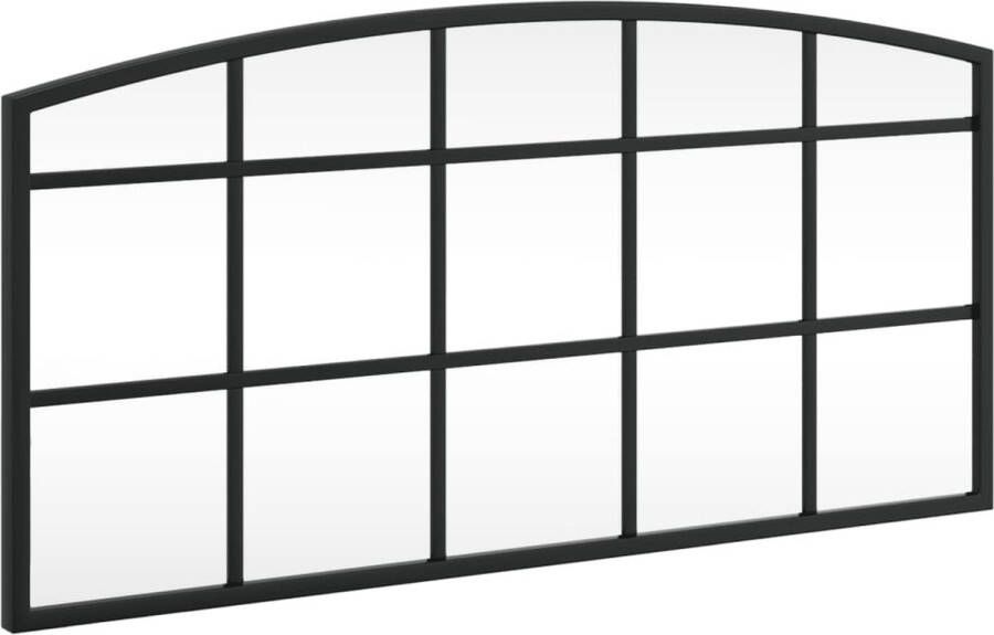 VidaXL -Wandspiegel-boog-60x30-cm-ijzer-zwart