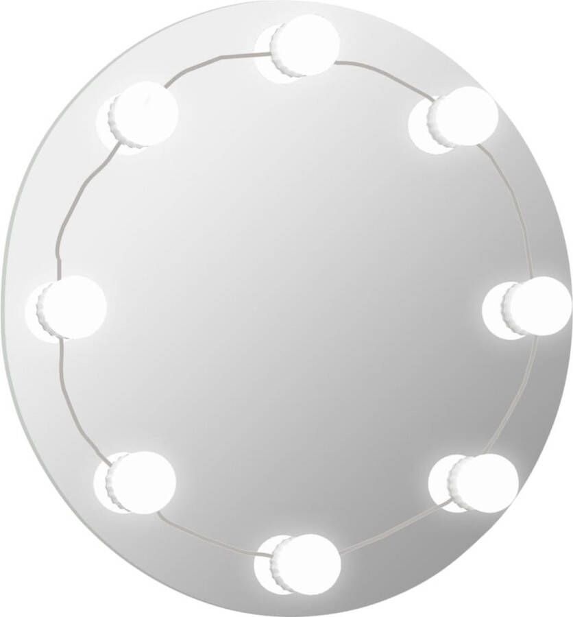 VidaXL -Wandspiegel-met-LED-lampen-rond-glas