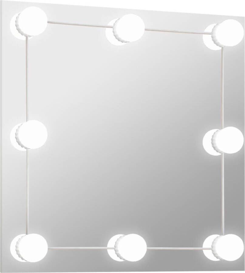 vidaXL -Wandspiegel-met-LED-lampen-vierkant-glas