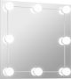 VidaXL -Wandspiegel-met-LED-lampen-vierkant-glas - Thumbnail 1
