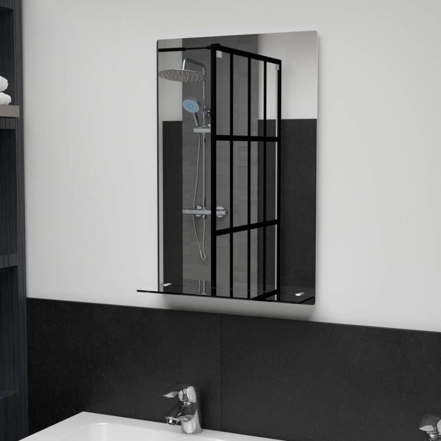 vidaXL -Wandspiegel-met-schap-40x60-cm-gehard-glas