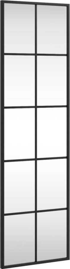 VidaXL -Wandspiegel-rechthoekig-30x100-cm-ijzer-zwart