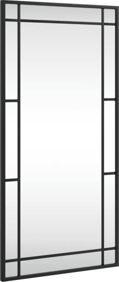 VidaXL -Wandspiegel-rechthoekig-40x80-cm-ijzer-zwart