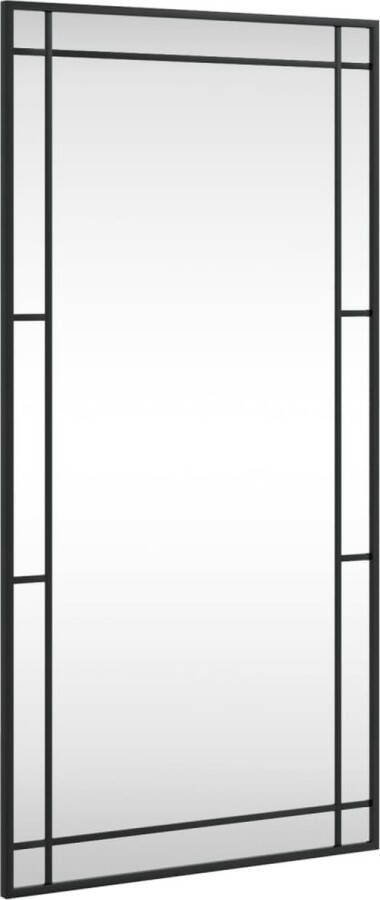 VidaXL -Wandspiegel-rechthoekig-50x100-cm-ijzer-zwart