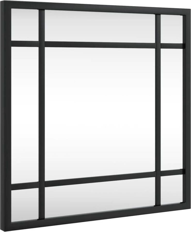 VidaXL -Wandspiegel-vierkant-30x30-cm-ijzer-zwart