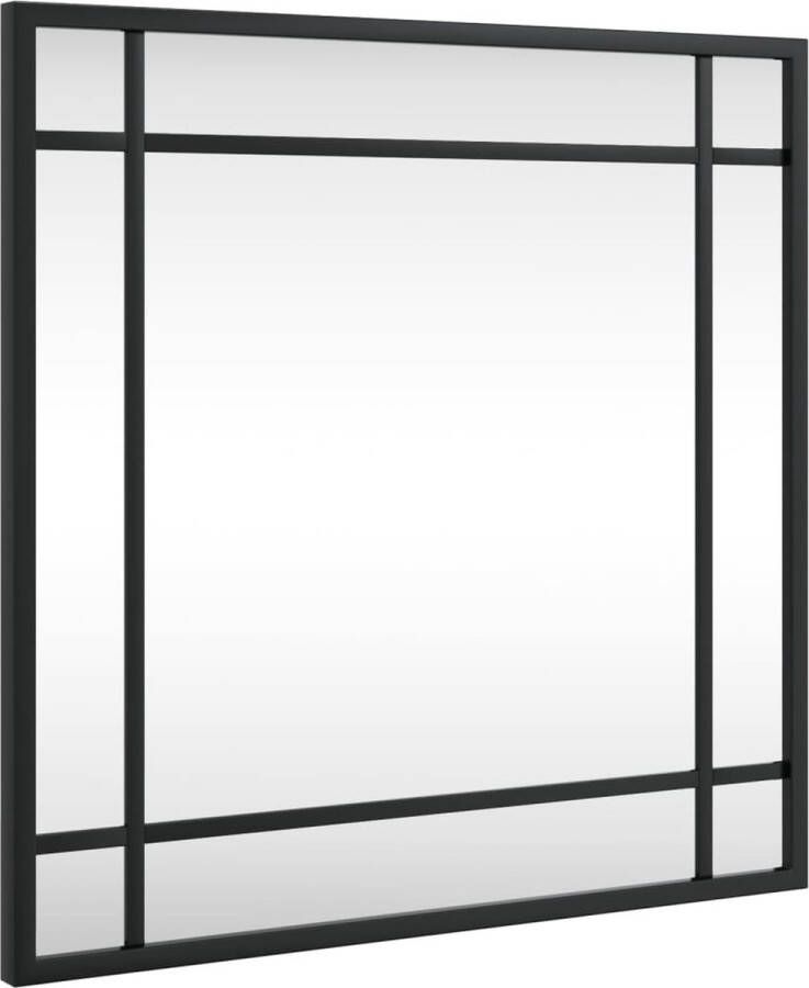 VidaXL -Wandspiegel-vierkant-40x40-cm-ijzer-zwart