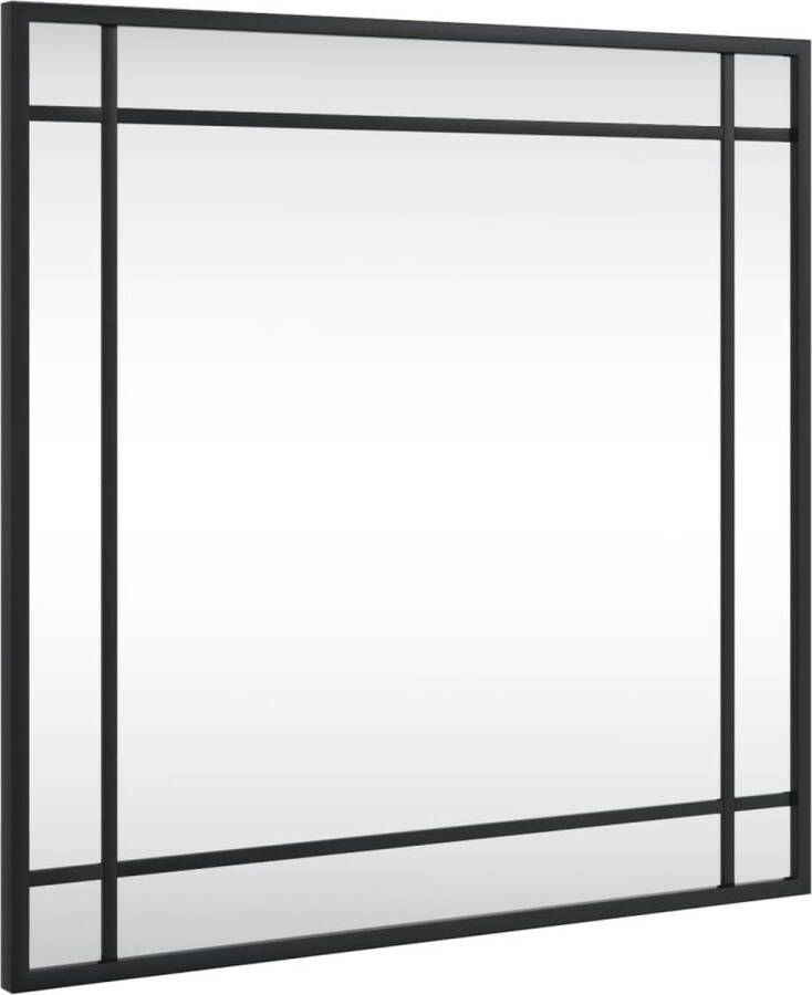 VidaXL -Wandspiegel-vierkant-50x50-cm-ijzer-zwart