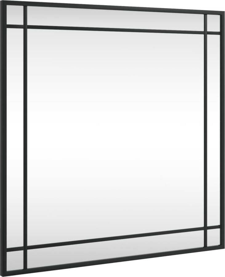 VidaXL -Wandspiegel-vierkant-60x60-cm-ijzer-zwart