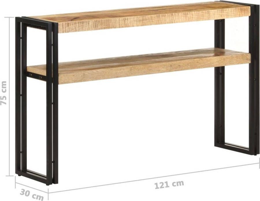 VidaXL Wandtafel 120x30x75 cm ruw mangohout VDXL_321099