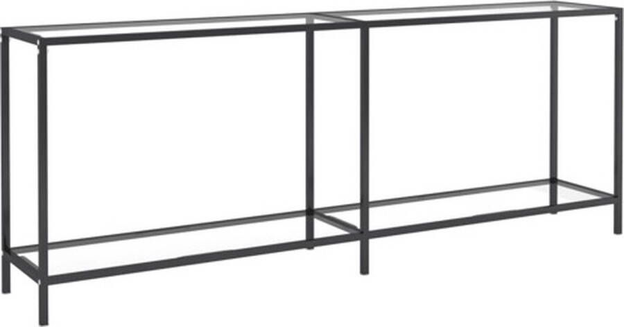 VidaXL Wandtafel 200x35x75 5 cm gehard glas transparant