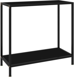 VidaXL Wandtafel 80x35x75 Cm Gehard Glas Zwart
