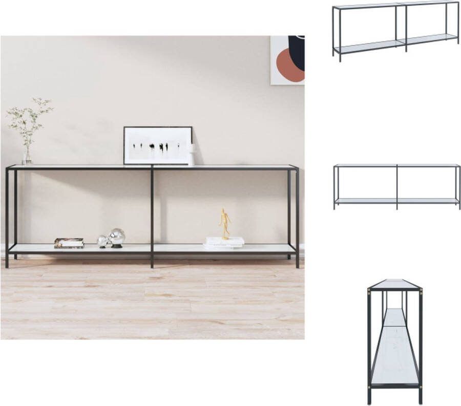 VidaXL Wandtafel Bijzettafels 220 x 35 x 75.5 cm Wit Tafel