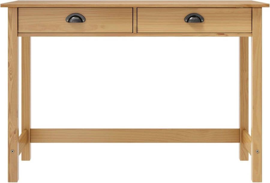 VidaXL Wandtafel Hill Range met 2 lades 110x45x74 cm grenenhout