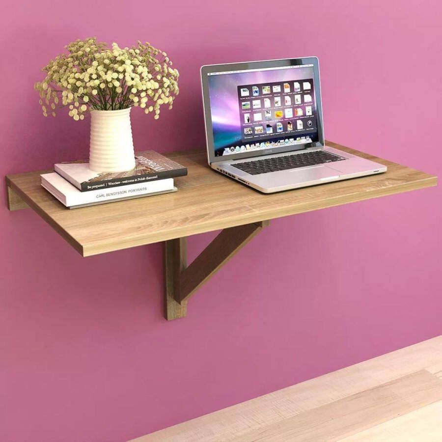 VidaXL Wandtafel inklapbaar 100x60 cm eikenkleurig