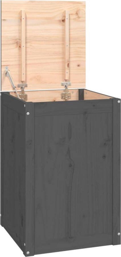 VidaXL -Wasmand-44x44x66-cm-massief-grenenhout-grijs