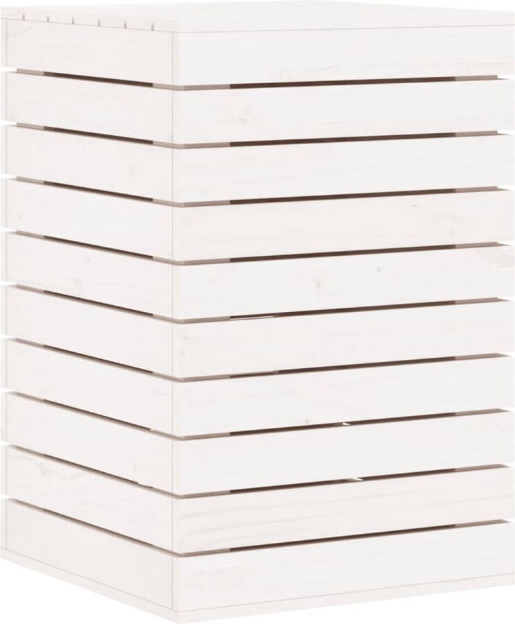 VidaXL -Wasmand-44x44x66-cm-massief-grenenhout-wit
