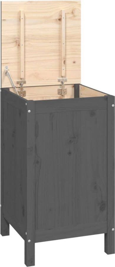 VidaXL -Wasmand-44x44x76-cm-massief-grenenhout-grijs