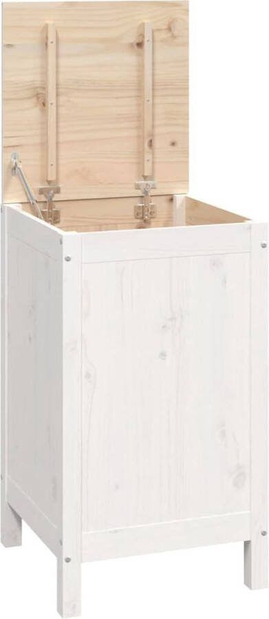 VidaXL -Wasmand-44x44x76-cm-massief-grenenhout-wit