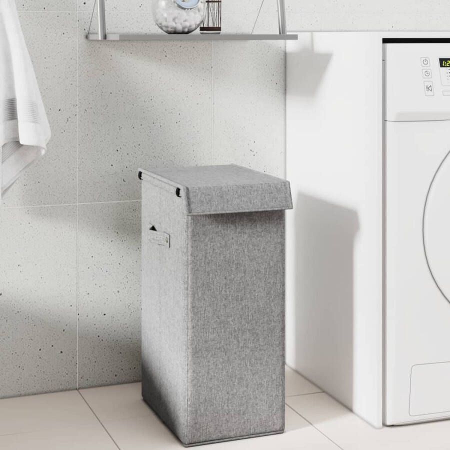 VidaXL -Wasmand-inklapbaar-26x34 5x59 5-cm-kunstlinnen-grijs