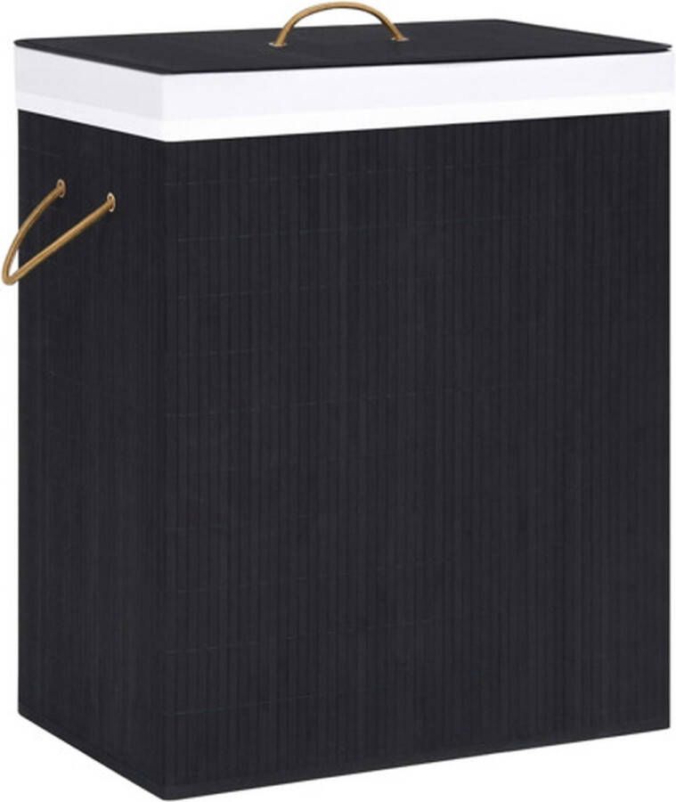 VidaXL -Wasmand-met-1-vak-83-L-bamboe-zwart