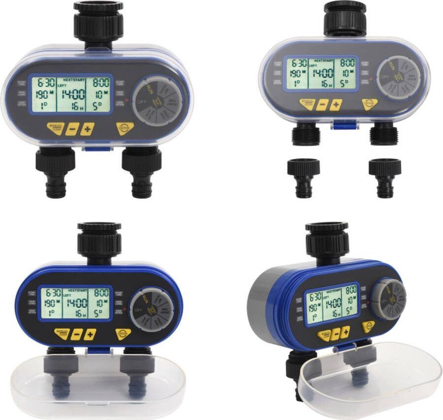 VidaXL Watertimer met dubbele uitgang automatisch digitaal Digitale Watertimer Digitale Watertimers Automatische Watertimer Automatische Watertimers