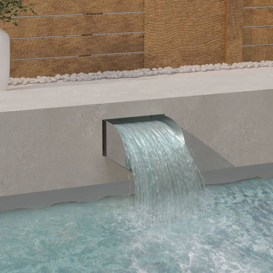 VidaXL -Waterval-30x34x14-cm-roestvrij-staal-304