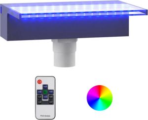 VidaXL Watervaloverlaat met RGB LED's 30 cm acryl