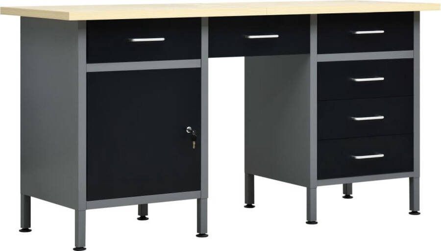 VidaXL -Werkbank-160x60x85-cm-staal-zwart