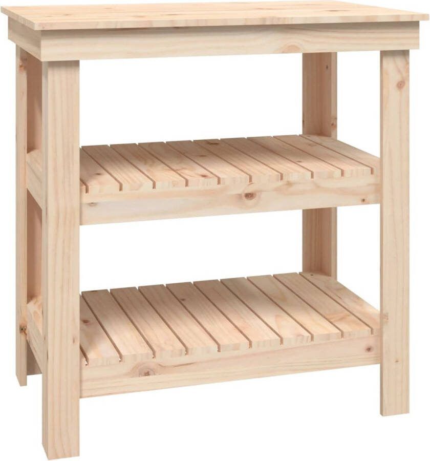 VidaXL Werkbank 78 5x50x80 cm massief grenenhout
