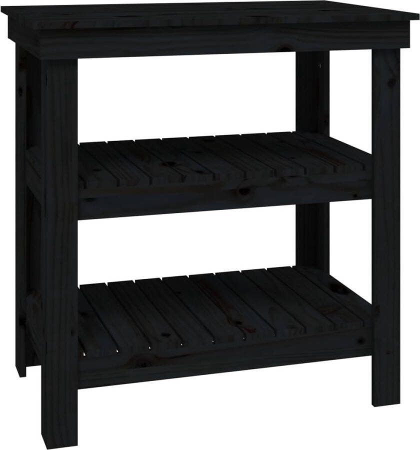 VidaXL -Werkbank-78 5x50x80-cm-massief-grenenhout-zwart