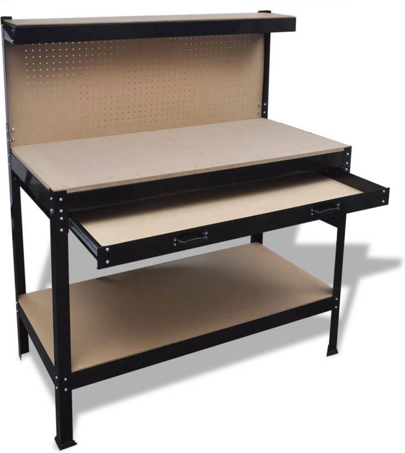 VidaXL -Werkbank-met-ophangbord-en-lade