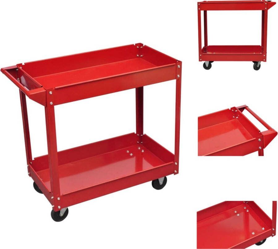 VidaXL Werkplaatswagen Robuust Werkplaatstrolley 840x410x780 mm Draagvermogen 100 kg Steekwagen