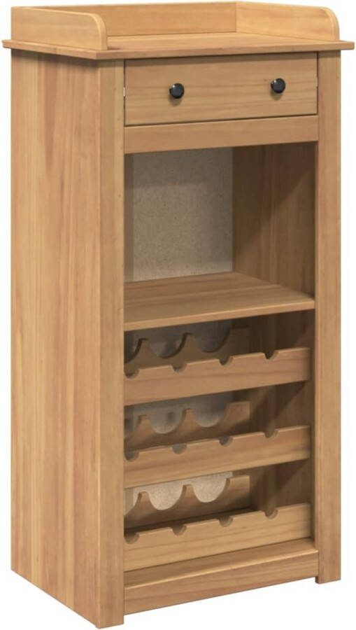 VidaXL Wijnkast Panama 57x40x111 5 cm massief grenenhout
