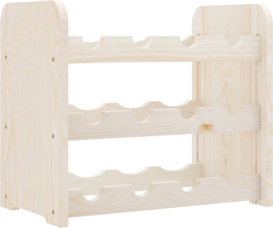 VidaXL Wijnrek 43x25x37 cm massief grenenhout