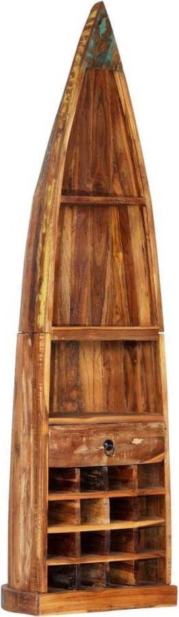 VidaXL Wijnrek 50x40x180 cm massief gerecycled hout