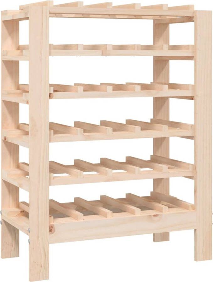 VidaXL -Wijnrek-61 5x30x82-cm-massief-grenenhout