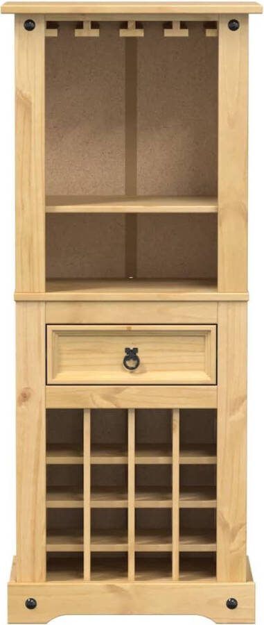 VidaXL Wijnrek Corona 56x35x120 cm massief grenenhout