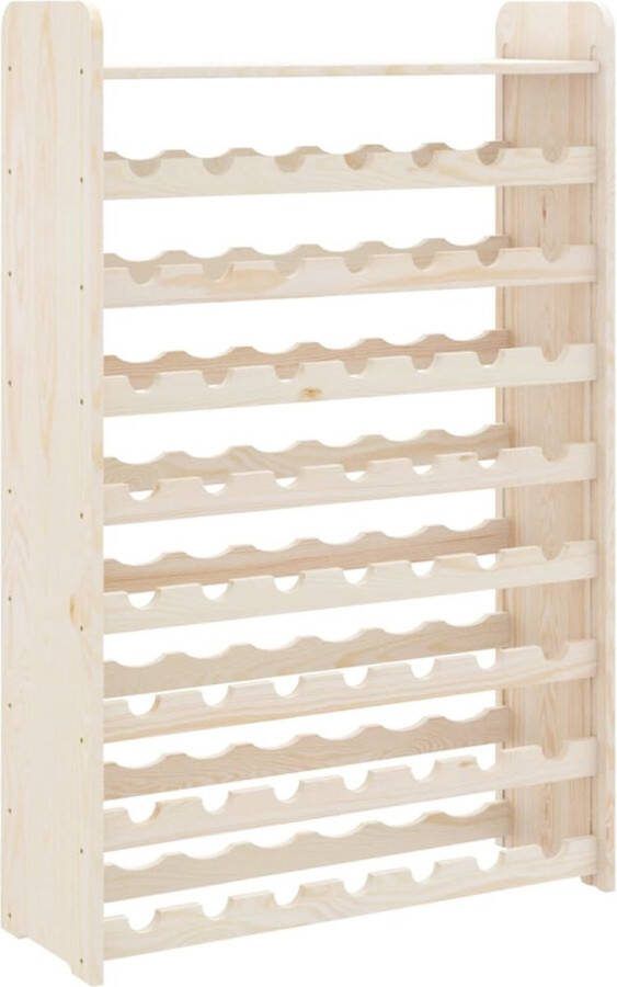 VidaXL Wijnrek met bovenblad 72 5x25x111 5 cm massief grenenhout