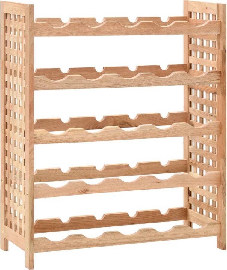 VidaXL -Wijnrek-voor-25-flessen-63x25x73-cm-massief-walnotenhout